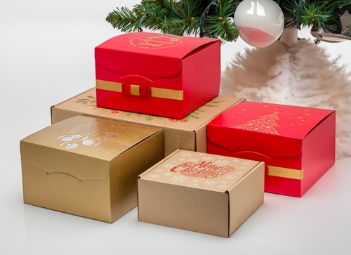 Pudełka składane świąteczne